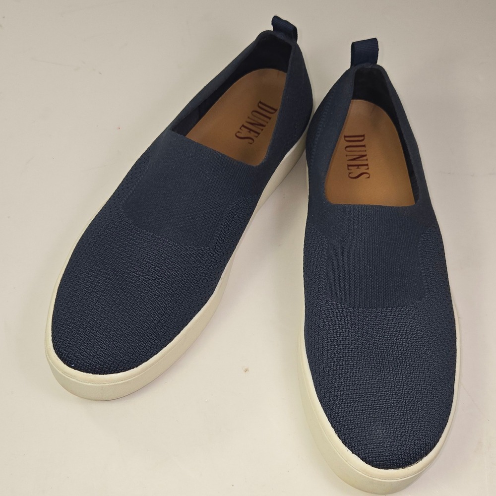 Dunes Women Knit Slip On Sneakers Shoes Navy Blue Size 8.5M